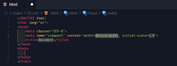 exemple de code dans visual studio code page web skeleton