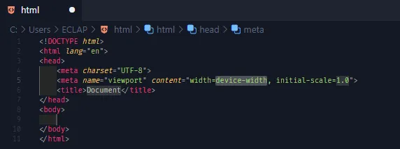 exemple de code dans visual studio code page web skeleton