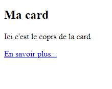 exemple card sans css