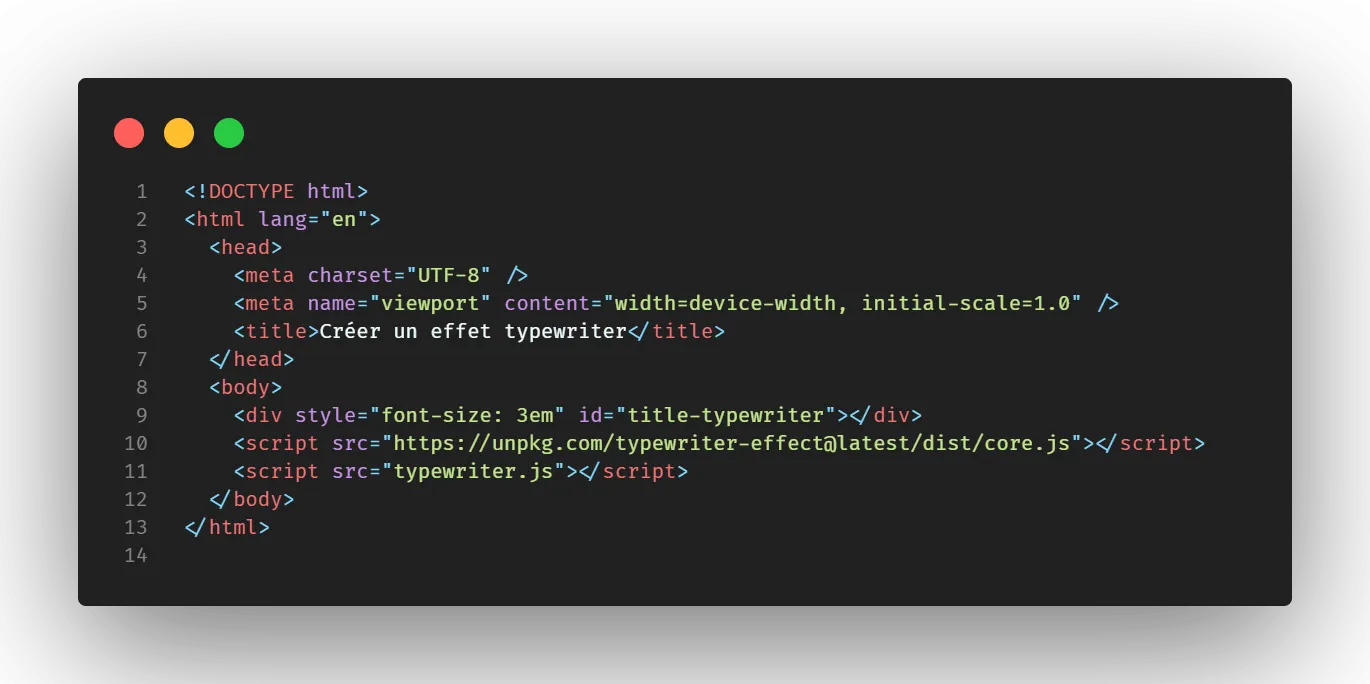 exemple de code de base 