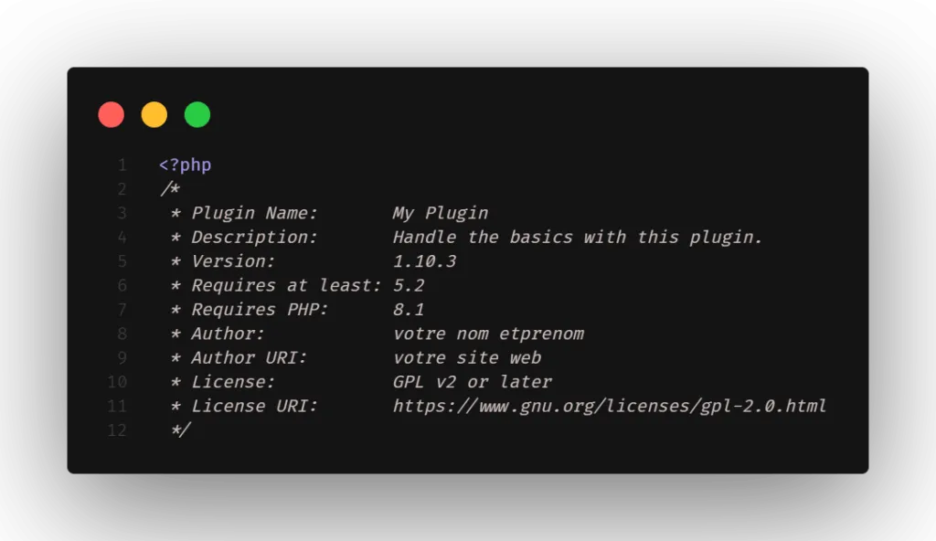 entete wordpress pour detecter l'extension