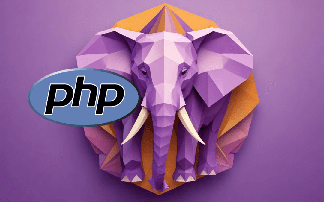 Un élephant accompagnant le logo php