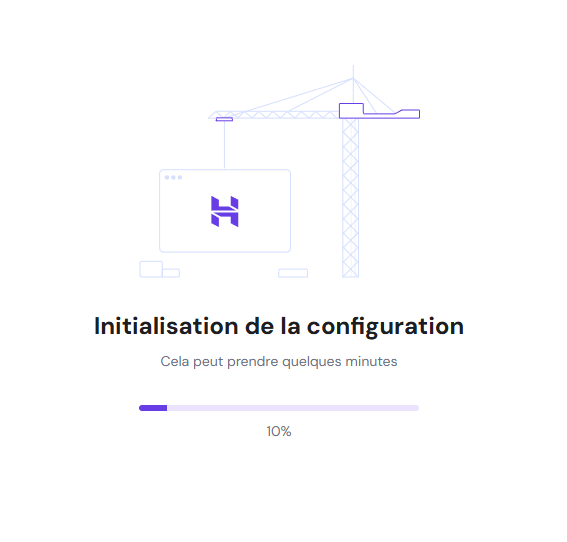 Écran configurateur automatique