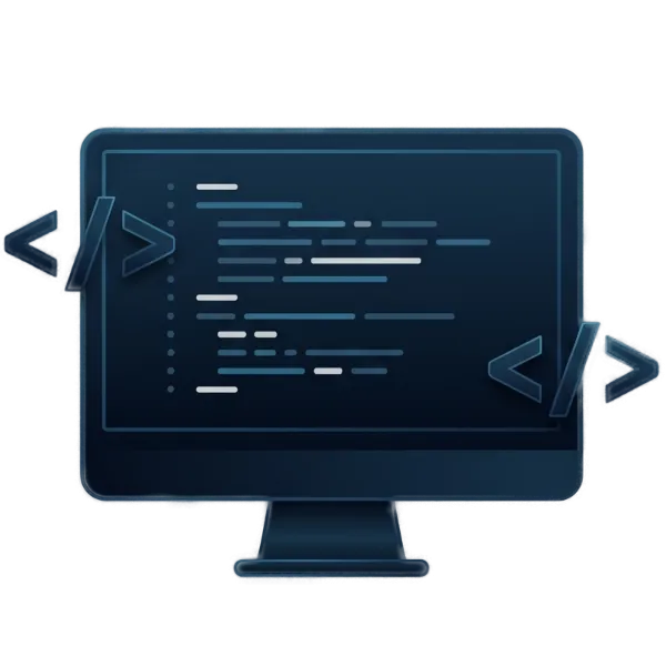 icone d'illustration montrant un ecran d'ordinateur pour montre lde developpment web